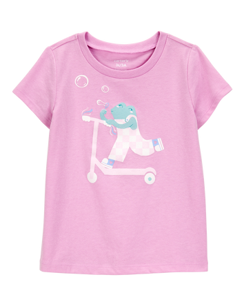 Toddler Girl Scooter Frog Short-Sleeve Graphic Tee - Pink, 
