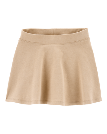 Toddler Ponte Knit Uniform Skort - Khaki, 