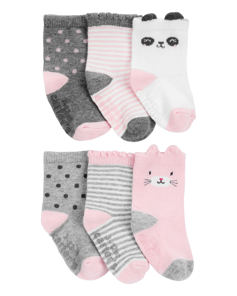 6-Pack Critter Socks, image 1 of 3 slides