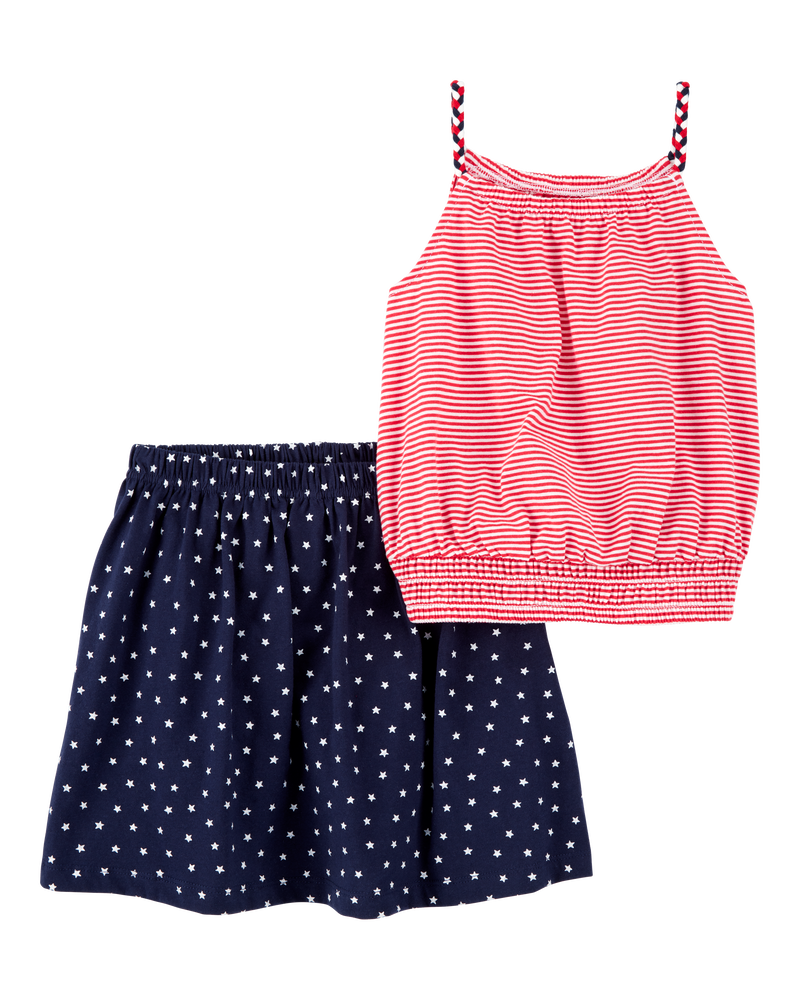 Kid 2-Piece 4th Of July Tank & Skort Set, image 1 of 4 slides