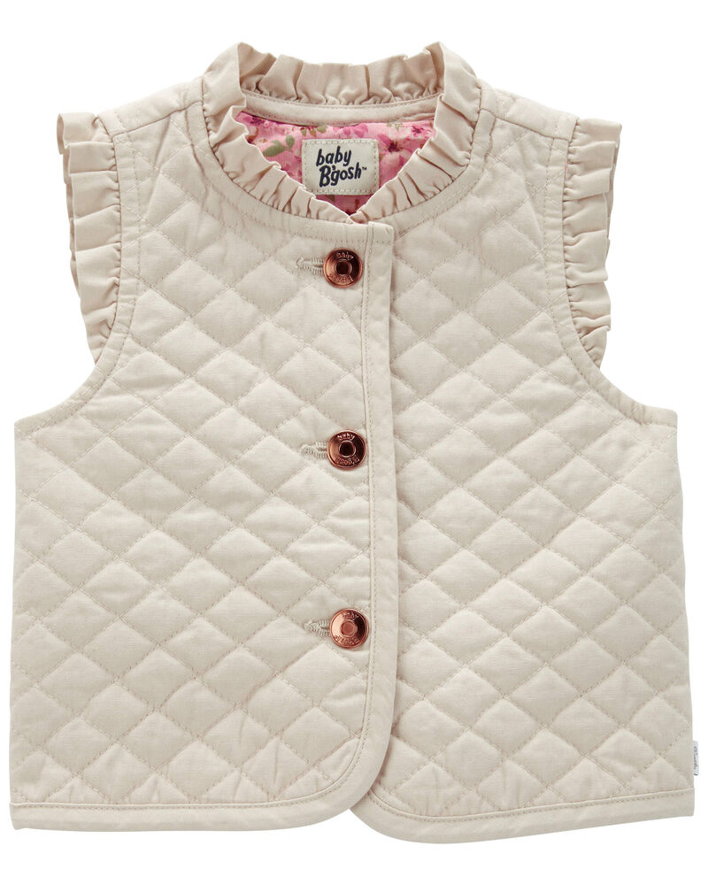 Baby Ruffle Quilted Vest, image 1 of 3 slides