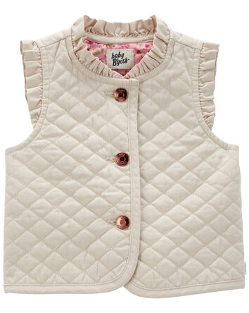 Baby Ruffle Quilted Vest, 