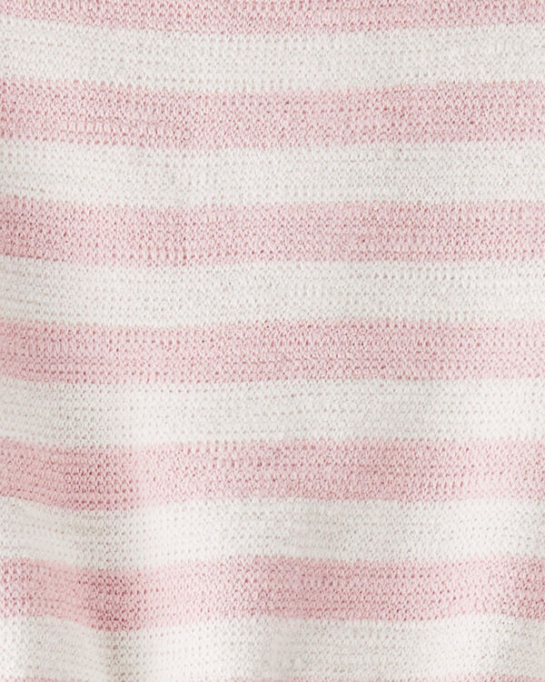 Baby Organic Cotton Pink Striped Bubble Romper