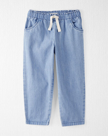 Toddler Organic Cotton Chambray Pull-On Pants
, 