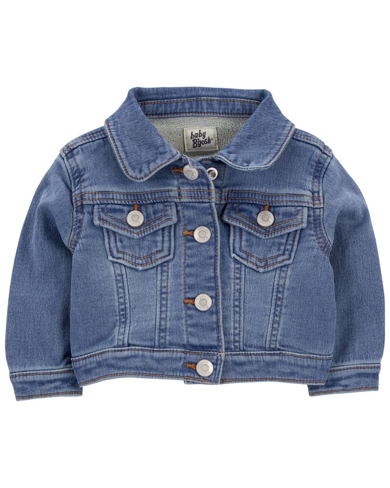 Baby Classic Knit-Like Denim Jacket, image 1 of 4 slides
