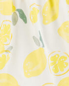 Toddler 2-Piece Lemon Tank Dress & Bike Shorts Set- Yellow/White, image 4 of 9 slides