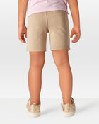 Toddler 2-Pack Ponte Knit Uniform Shorts - Khaki, image 6 of 6 slides