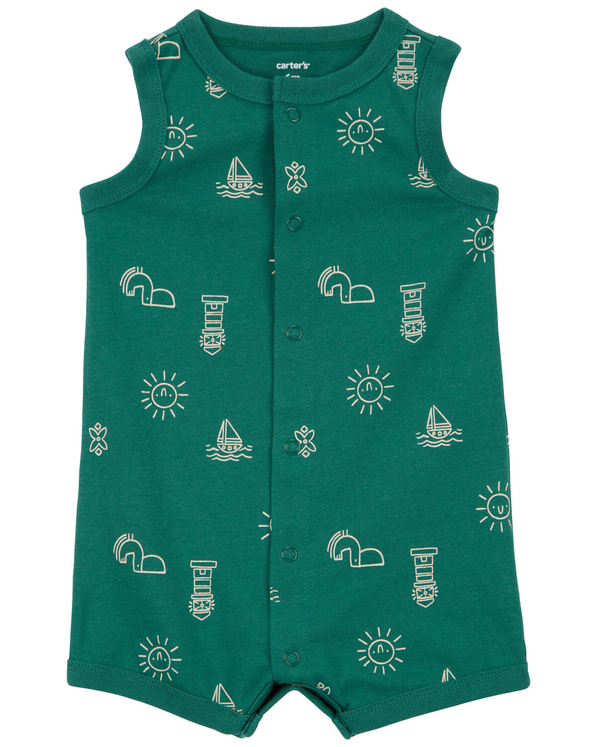 Green Baby SnapUp Romper