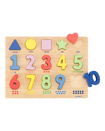 Toddler Wooden Numbers & Shapes Activity Set, 