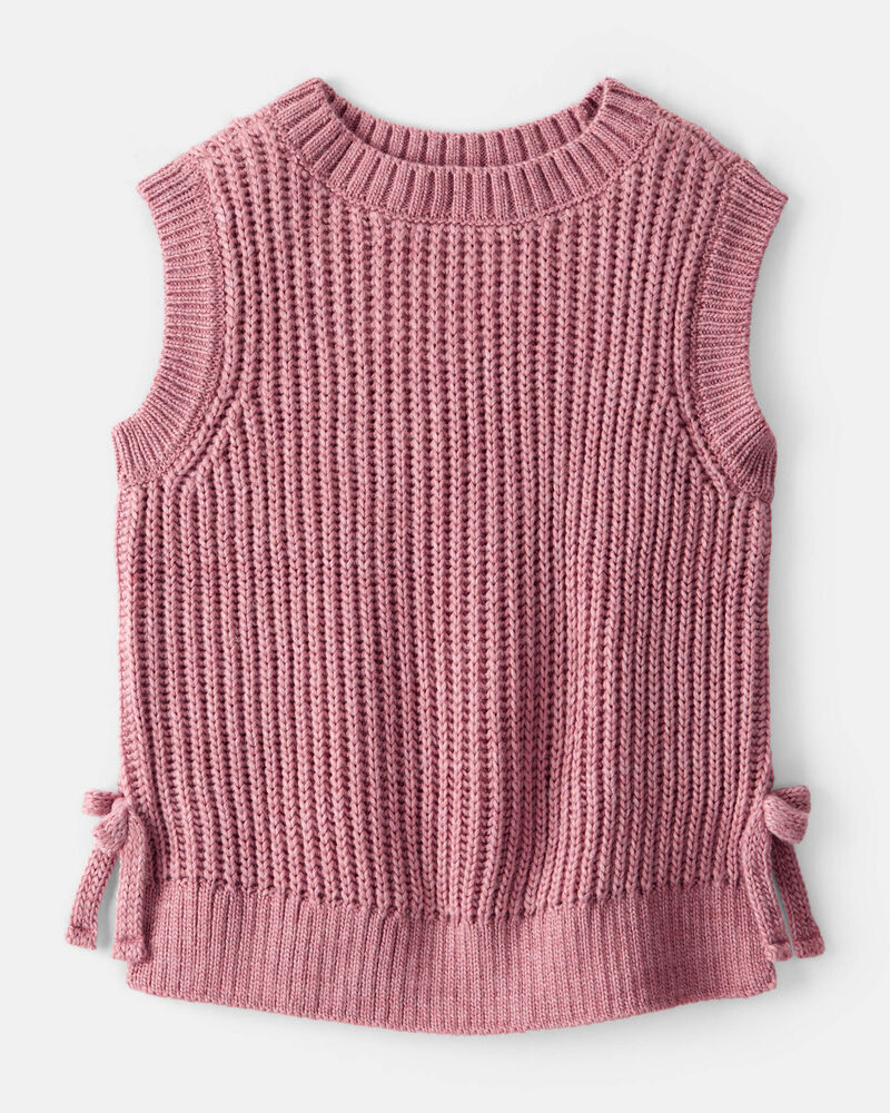 Toddler Girl Sleeveless Sweater Top - Pink, image 1 of 4 slides