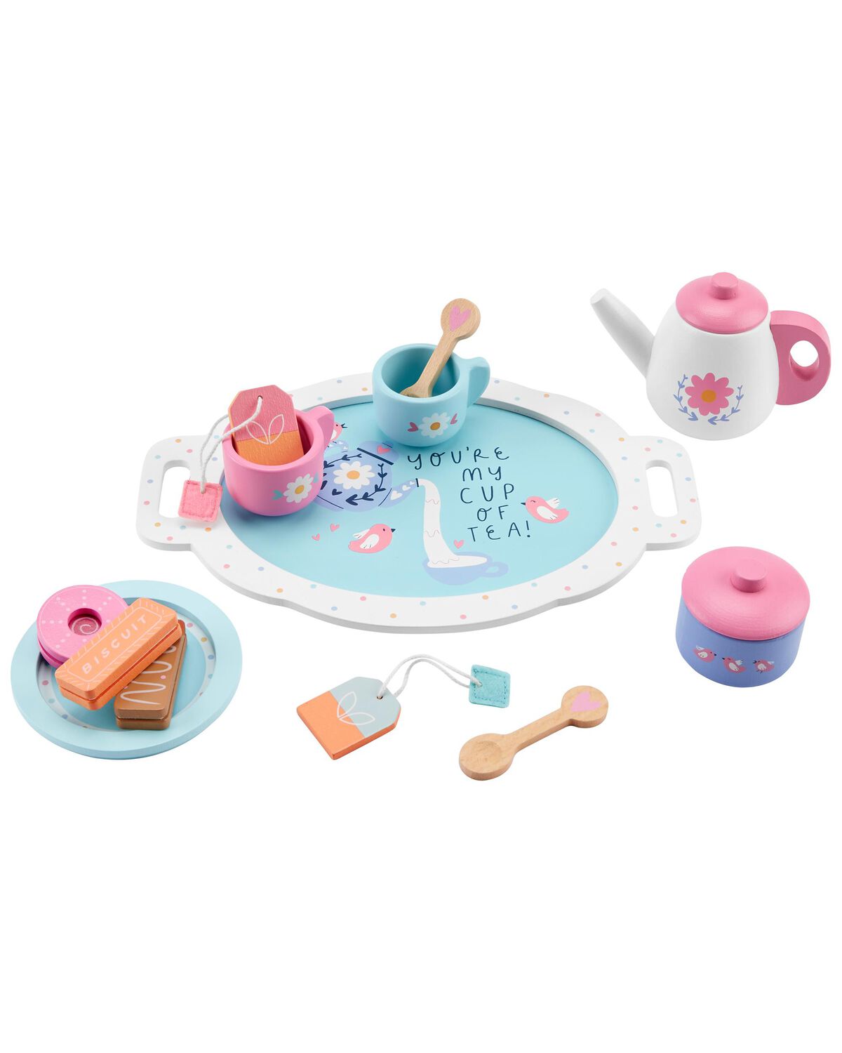 Wooden Tea & Cookie Set