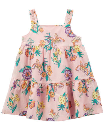 Baby Floral Sleeveless Lawn Dress, 