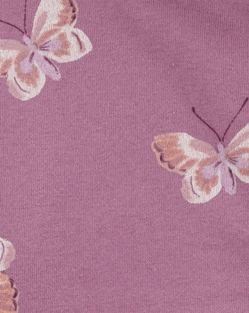 Kid Butterfly Print Fleece Jacket, 