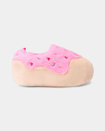Girls Donut Slippers - Pink/Beige, 