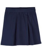 Kid Ponte Knit Uniform Skort, image 1 of 3 slides