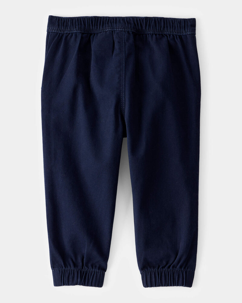 Baby Uniform Twill Joggers - Navy, image 1 of 4 slides
