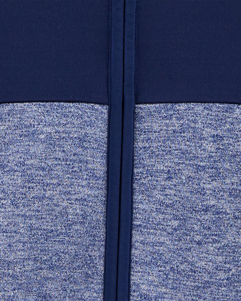 Kid Colorblock Hooded Zip Jacket in Unstoppable French Terry, image 2 of 3 slides