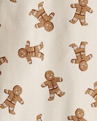 Organic Cotton Pajamas Set in Gingerbread Cookie, image 3 of 4 slides