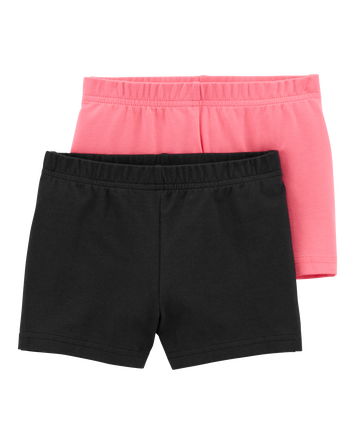 Baby Girl 2-Pack Tumble Tumbling Shorts - Pink/Black, 