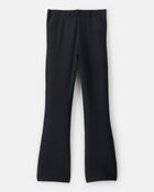 Kid Solid Cotton Flare Stretch Leggings - Black, image 2 of 4 slides
