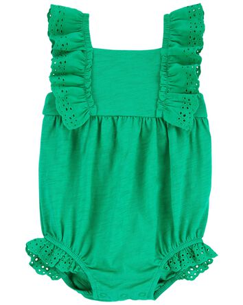 Baby Eyelet Lace Romper, 