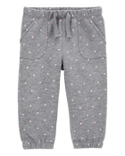 Baby Polka Dot Pull-On Fleece Joggers, image 1 of 4 slides