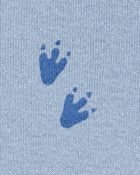 Baby Boy Dinosaur Cotton Romper - Blue, image 3 of 4 slides