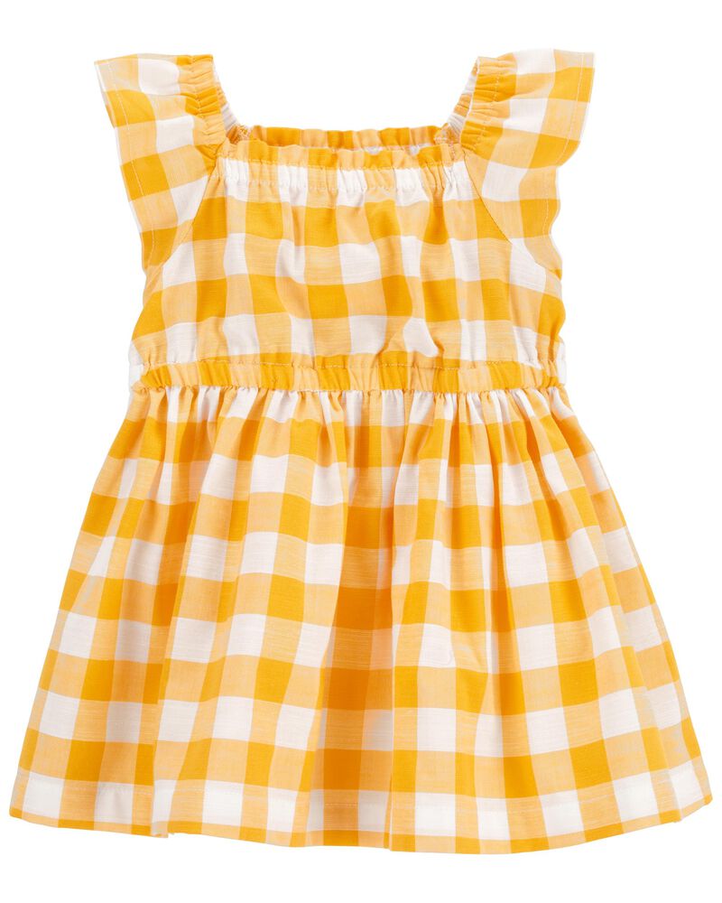 Baby Yellow Gingham Dress, image 1 of 4 slides
