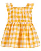 Baby Yellow Gingham Dress, image 1 of 4 slides