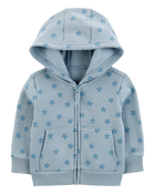 Baby Floral Zip-Up Fleece Hoodie, image 1 of 3 slides