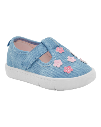 Baby Every Step® First Walker Floral Denim Sneakers - Blue, 