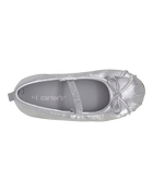 Toddler Ballet Slippers - Silver, image 4 of 7 slides