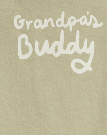 Baby Grandpa's Buddy Short-Sleeve Bodysuit - Olive, 