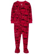 Baby 1-Piece Firetruck 100% Snug Fit Cotton Footless Pajamas, image 1 of 2 slides