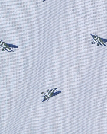 Baby Airplane Print Long-Sleeve Bodysuit, 