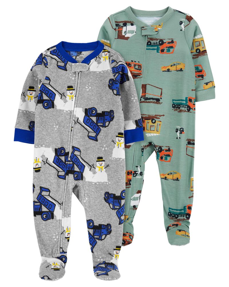 Baby 2-Pack Footie 1-Piece Pajamas Set, image 1 of 3 slides