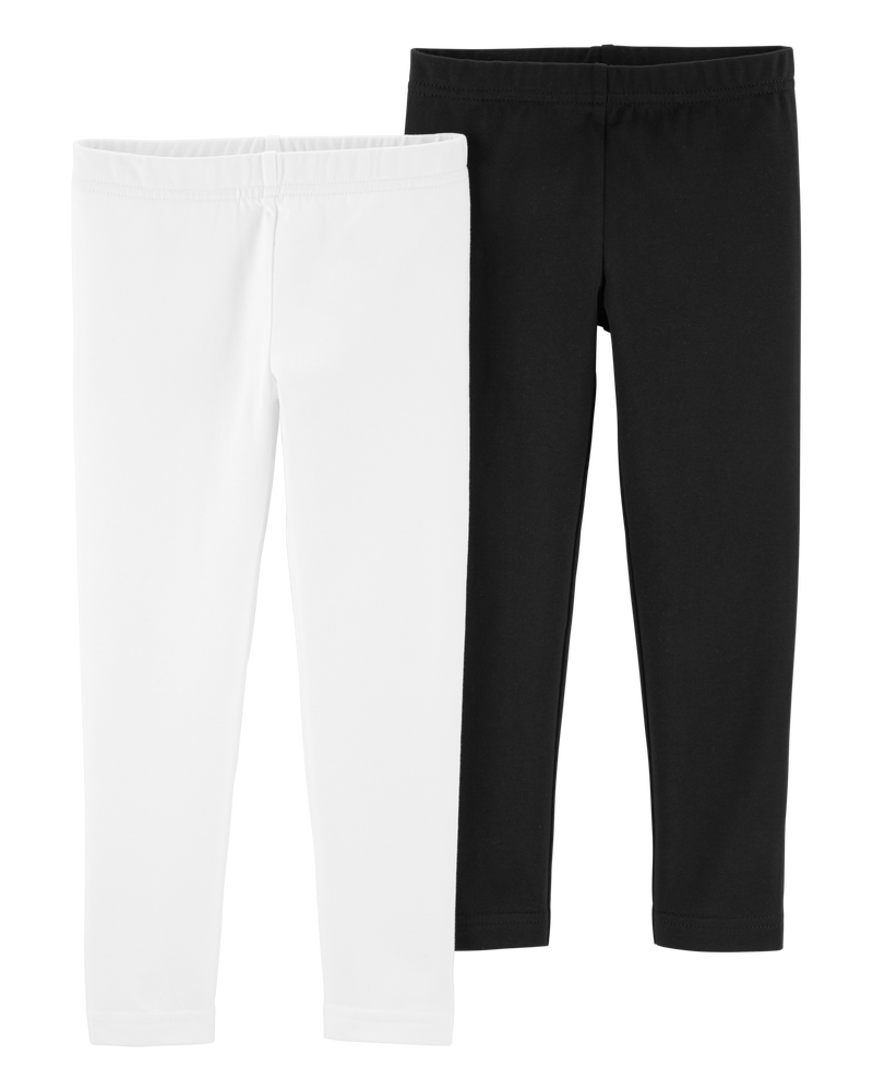 Toddler 2-Pack Black & White Leggings Set, image 1 of 2 slides
