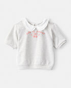Toddler Girl Cherry French Terry Short-Sleeve Graphic Tee - White, image 1 of 5 slides