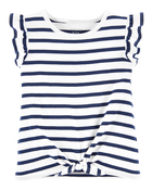 Toddler Striped Tie-Front Tee, image 1 of 3 slides
