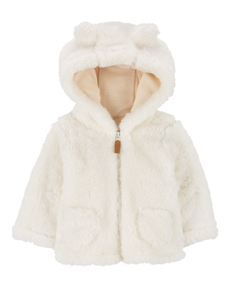 La hearts ivory sherpa jacket discount