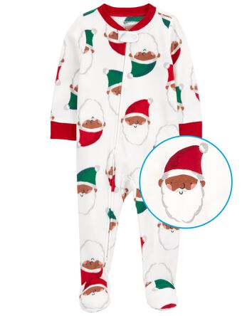 1-Piece Santa Fleece Footie Pajamas
, 