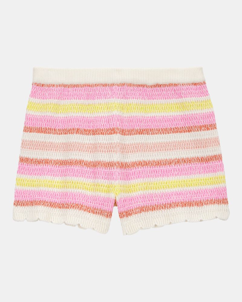 Kid Striped Crotchet Knit Shorts, image 2 of 5 slides