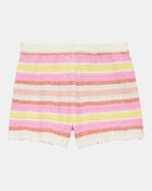 Kid Striped Crotchet Knit Shorts, image 2 of 5 slides
