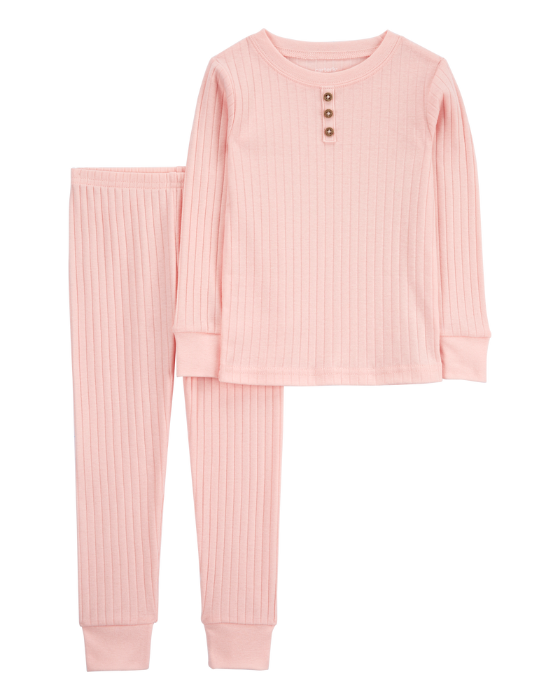 Toddler 2-Piece Drop Needle Pajamas, image 1 of 3 slides