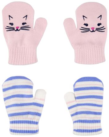 Toddler 2-Pack Gripper Mittens, 