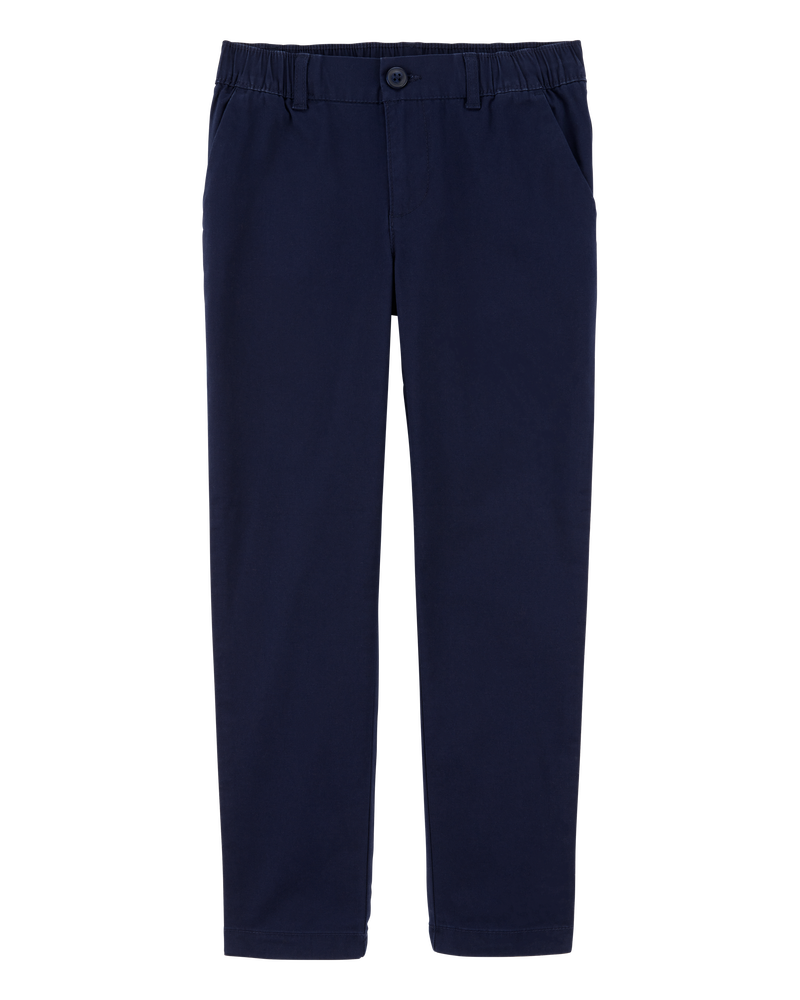 Kid Stretch Chino Uniform Pants - Navy, image 1 of 4 slides