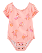 Baby 1-Piece Fruit Swimsuit - Coral, image 2 of 5 slides