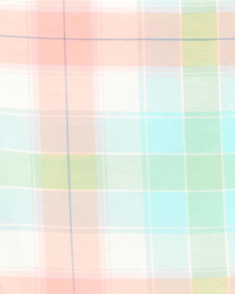 Toddler Plaid Flutter Dress, image 3 of 4 slides
