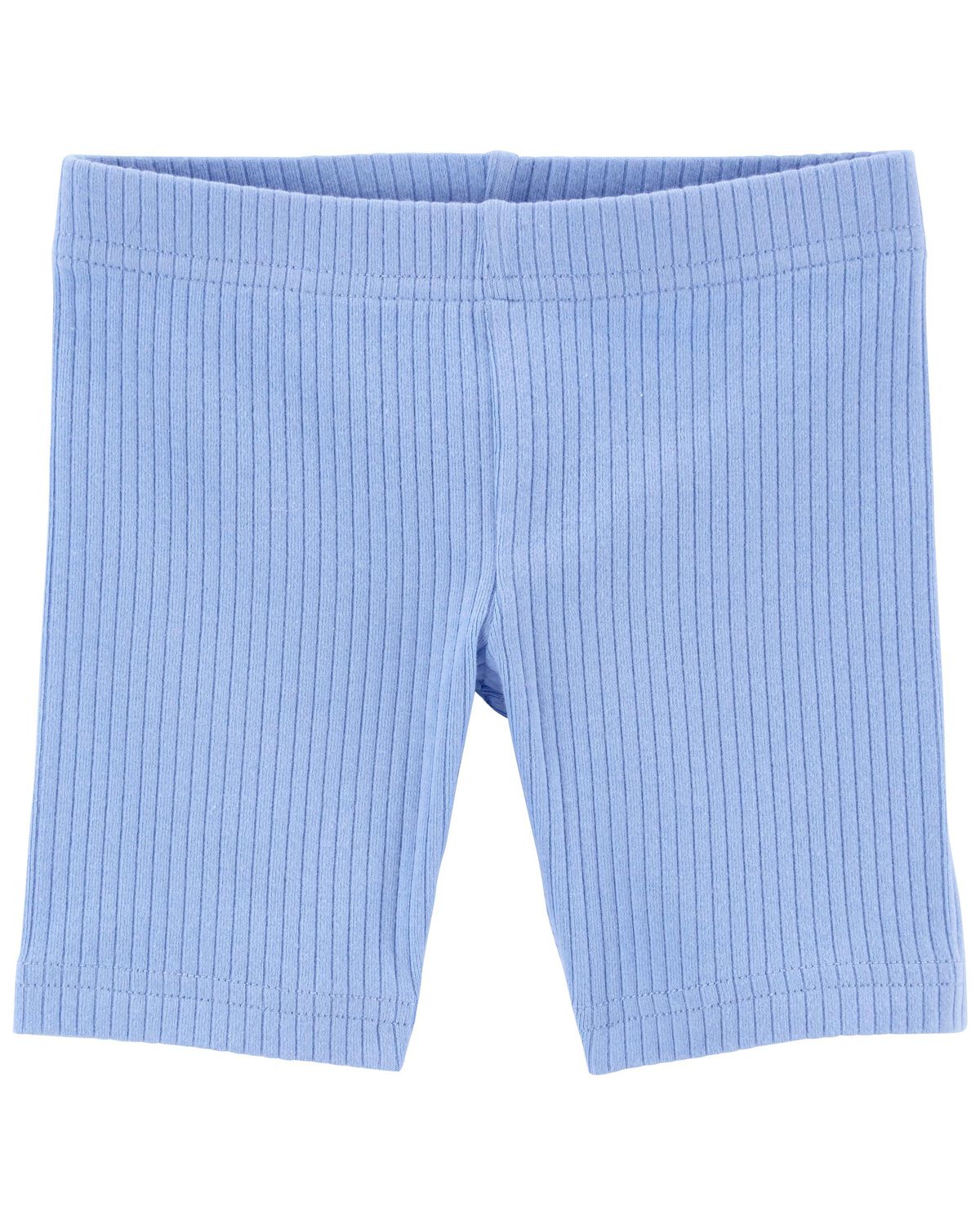 Blue Ribbed HighRise Flyer Bike Shorts