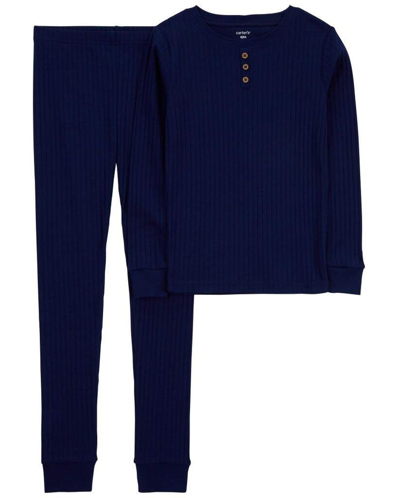 Kid 2-Piece Drop Needle Pajamas, image 3 of 4 slides